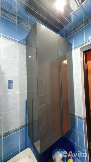 Шкаф пенал для ванной IKEA godmorgon серый