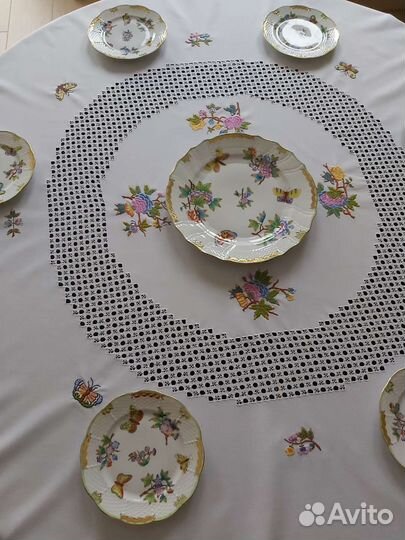 Herend Виктория Скатерть авторская вышивка Венгрия