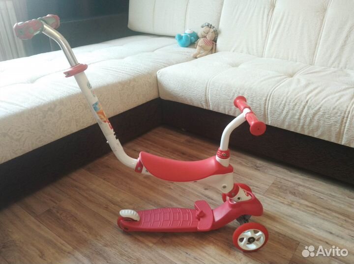 Самокат беговел 3 в 1 с ручкой родительской