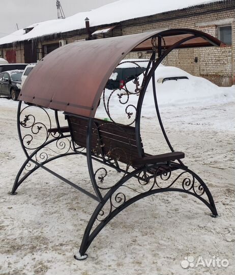 Качель навесная с подушками