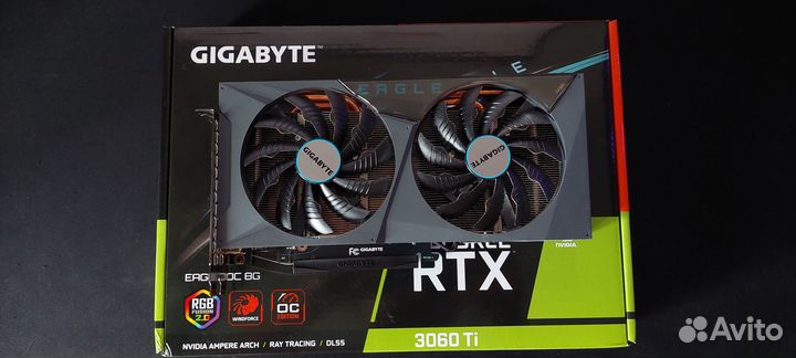 Видеокарта gigabyte RTX 3060Ti 8GB ver. 2.0 (LHR)
