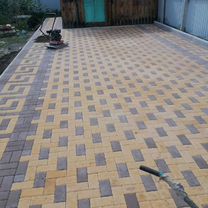 Укладка тротуарной плитки брусчатки, Минусинск