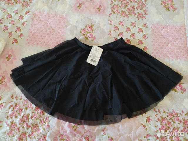 Двойная юбка для танцев хореографии черная solo