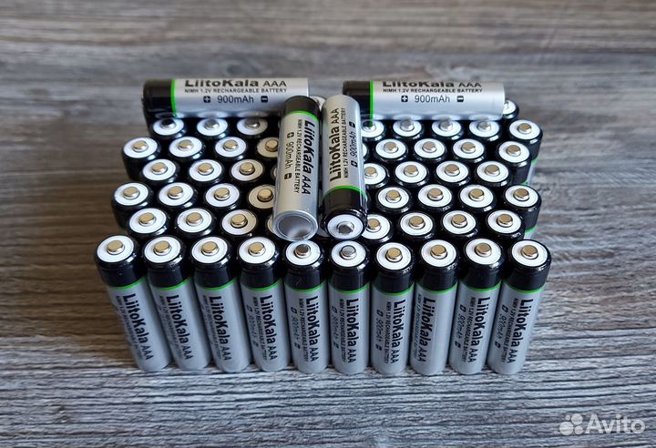 Аккумуляторы Liitokala 1,2v AAA, 900 мАч, новые