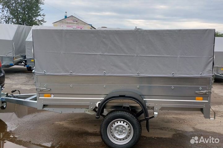 Прицеп 2.5х1.4 с тентом на газовых упорах