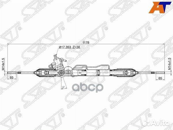 Рейка рулевая nissan almera/sentra/pulsar n16 0