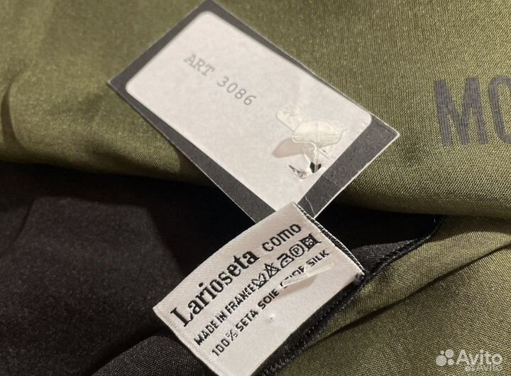 Шарф в стиле moschino зеленый чёрный