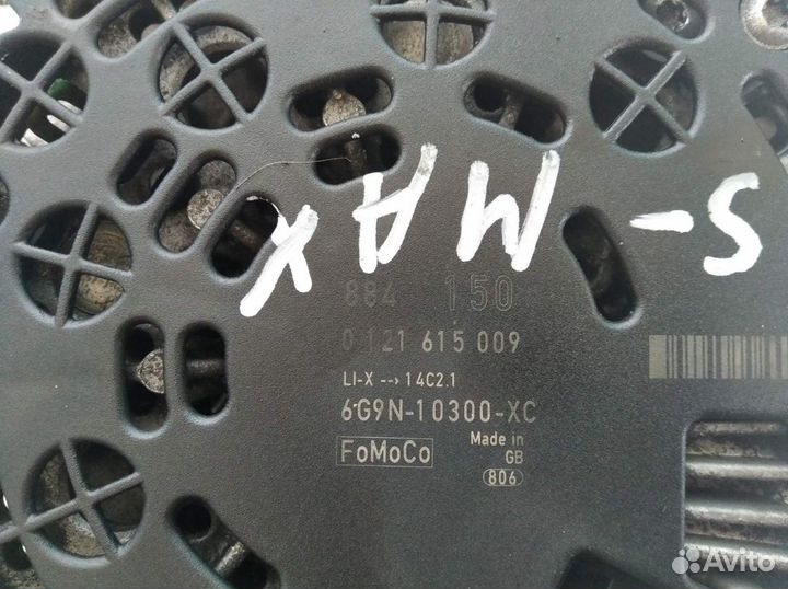 Генератор 2.0 дизель АКПП Ford S-Max, 2009г