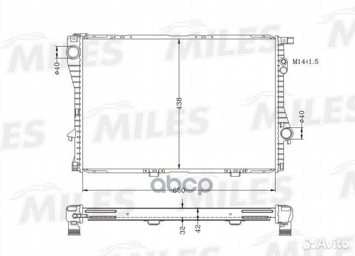 Радиатор BMW E38/E39 2.0-5.0 94-05 acrb182 Miles