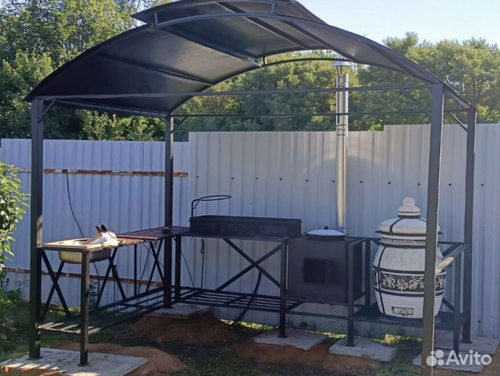 Мангал с печкой