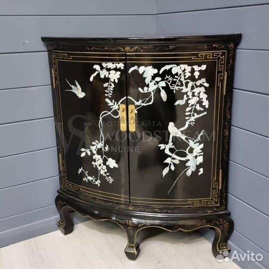 Тумба.Шинуазри.Винтаж.Мебель массив.Антиквариат