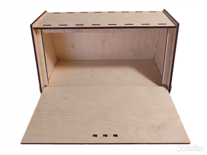 Хлебница из дерева с крышкой цвет Мокко