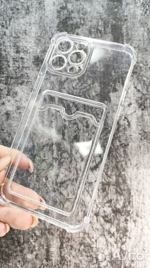 Чехол iPhone 12 pro max с карманом для карт