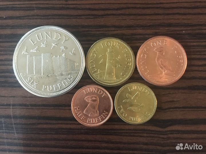 Набор монет 5 шт. 2011 год Остров Ланди