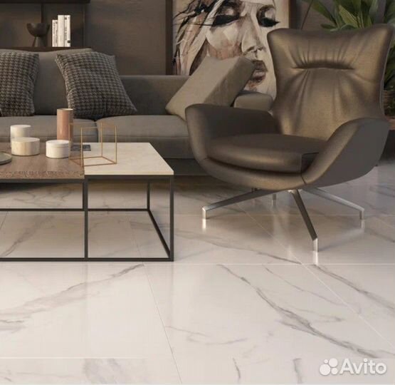 Напольная плитка 60х60 Carrara premium white
