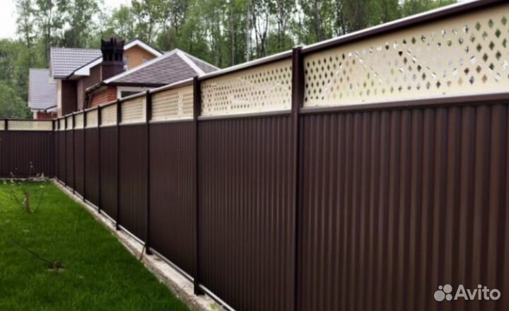 Забор из профлиста быстро