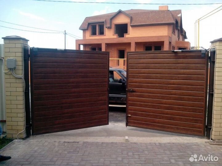 Распашные ворота Установка Под Ключ