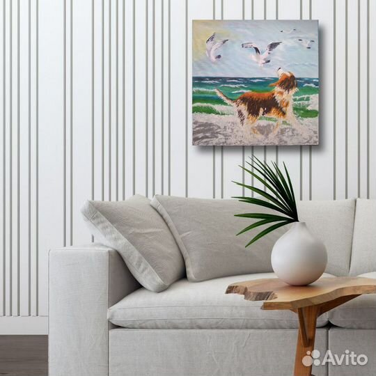 Картина маслом на холсте море