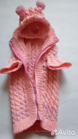 Зимний свитэрочек и шапочка для собачки