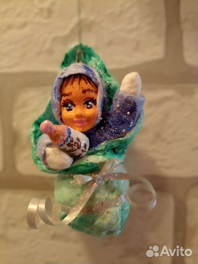 Ватные елочные игрушки