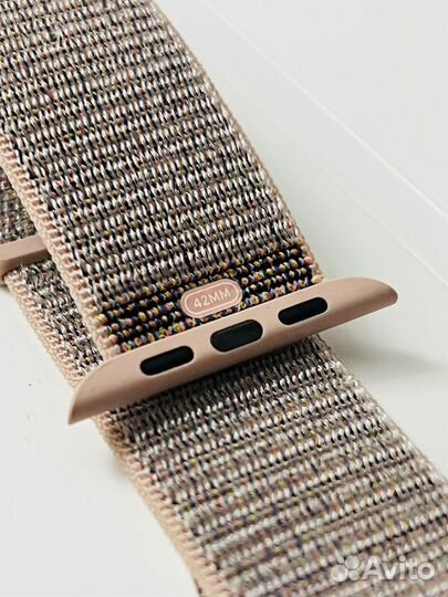 Нейлоновый ремешок apple watch Pink Sand