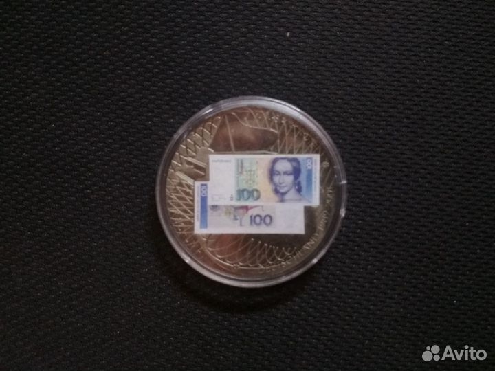 Памятная медаль Германия фрг 100 марок 2001 год