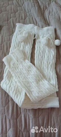 Теплые вязаные гетры