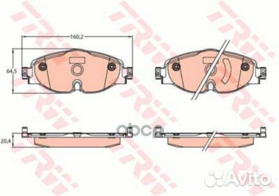 Колодки тормозные дисковые перед VW arteon