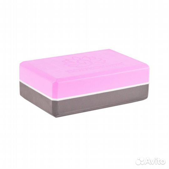 Блок для йоги BF-YB04 розовый/серый