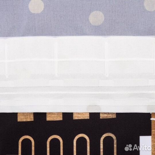 Новогодний комплект штор для кухни с подхватами 'З