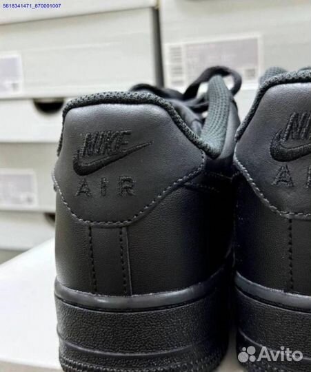 Кроссовки Nike air force 1 black Осень