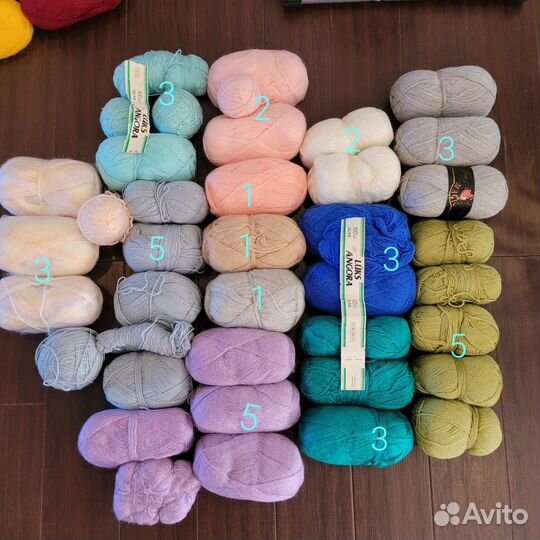 Пряжа для вязания. Разная, остатки