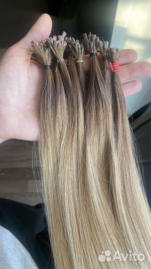 Волосы натуральные славянка 53 см блонд без капсул