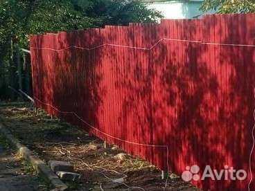 Забор из профнастила и сетки рабицы под ключ