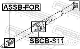Подшипник подвесной карданного вала subaru fore