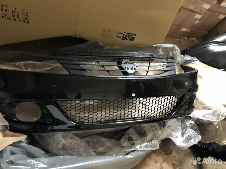 Бампер renault logan 1 фаза 2 черный