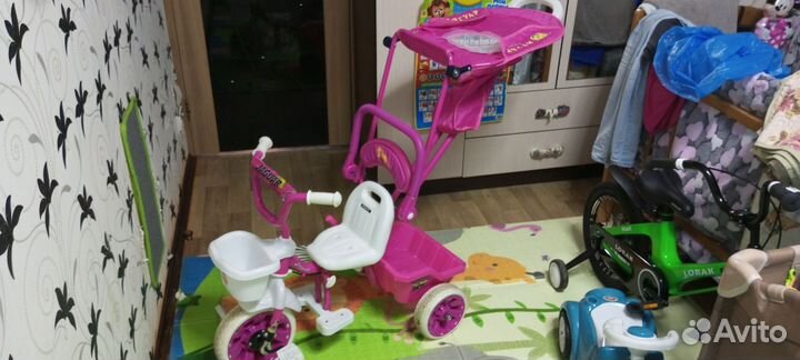 Велосипед детский с родительской ручкой