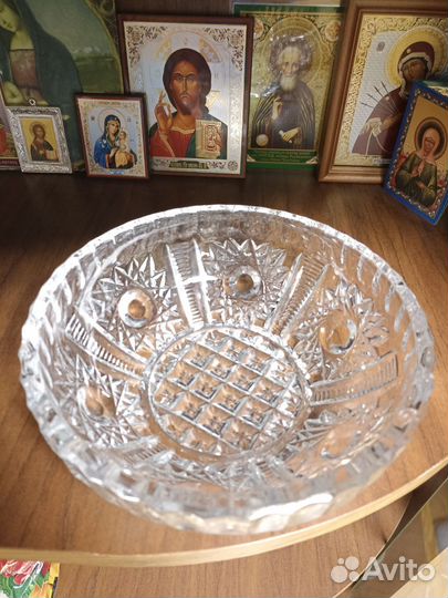 Хрустальная салатница СССР