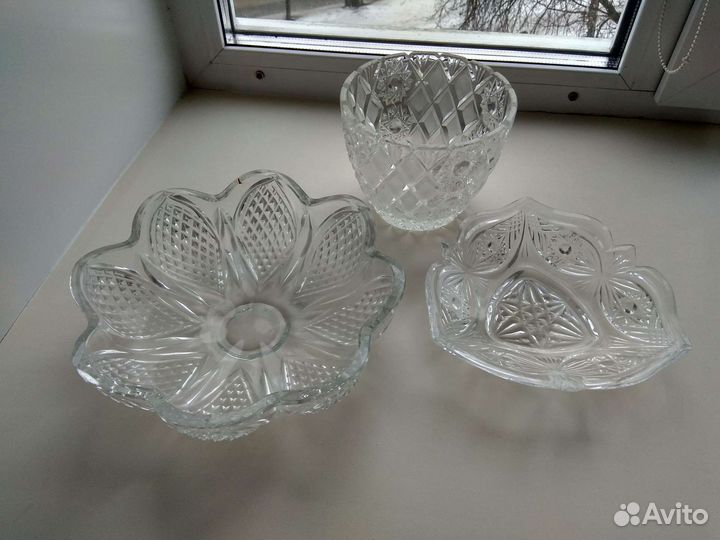 Хрусталь, стопки, вазы, рюмки