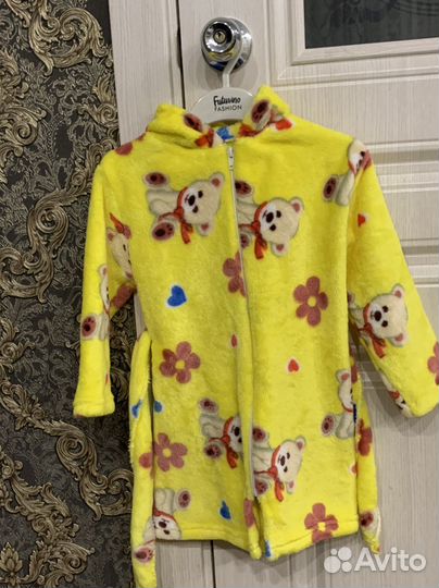 Детский махровый халат новый