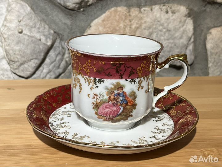 Чайная пара фарфоровая винтаж Германия