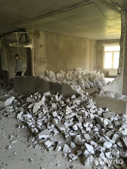 Снос демонтаж стен и перегородок
