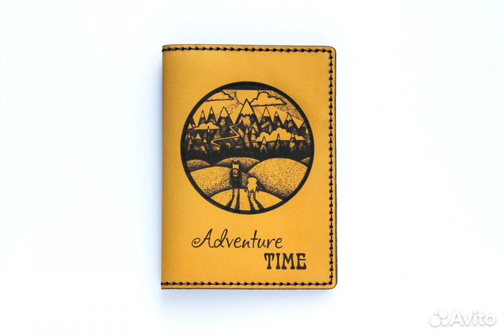 Кожаный чехол на паспорт
