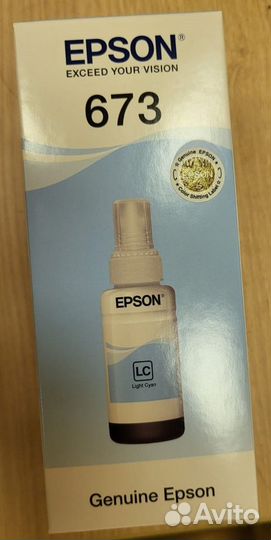 Оригинальные чернила Epson 673 (светло-голубой)