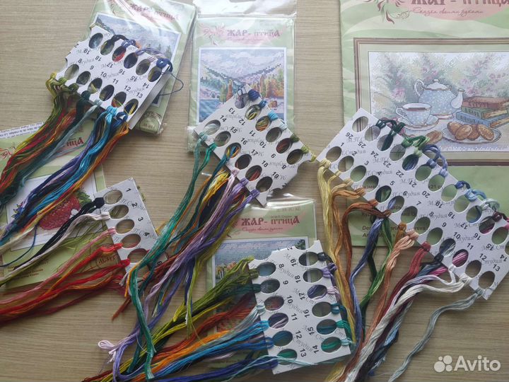 Остатки наборов для вышивания