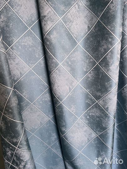 Шторы бирюзовые ромб