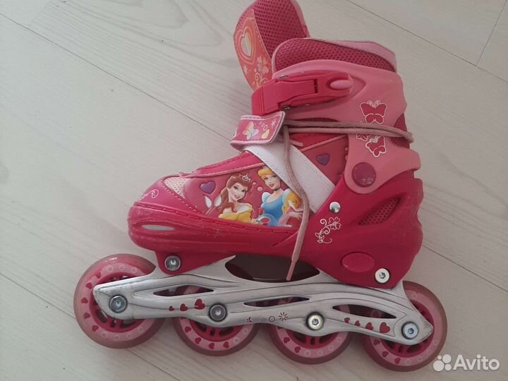 Роликовые коньки раздвижные для девочки 34-37