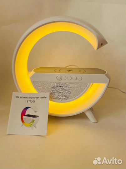 Умный LED светильник/колонка/беспроводная зарядка