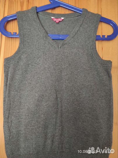 Жилет школьный серый