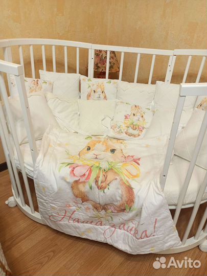 Бортики и одеяло в детскую кроватку